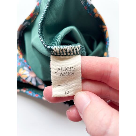 NWOT Alice & Ames Girl's Floral One Piece Swimsuit Size 10 - Picture 3 of 4